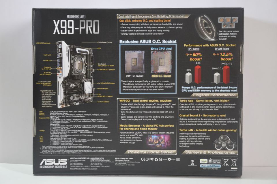 Box back3 Review: ASUS X99 Pro